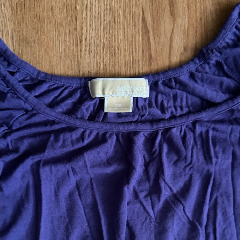 Michael Kors Rich Purple Short Sleeve Top‎